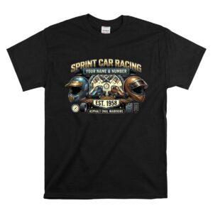 Custom Sprint Car Racing Personalized Name Number 1 T Shirt.jpg