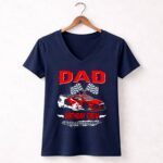 Dad Birthday Crew Race Car Racing Car Driver 2 Womens V Neck.jpg