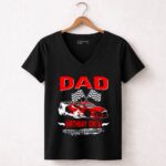 Dad Birthday Crew Race Car Racing Car Driver 7 Womens V Neck.jpg