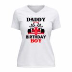 Daddy Of The Birthday Boy Formula 2 Womens V Neck.jpg