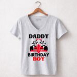 Daddy Of The Birthday Boy Formula 6 Womens V Neck.jpg