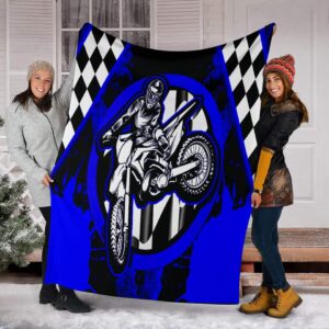 Dirt Bike Racing Blanket Blue 2.jpg