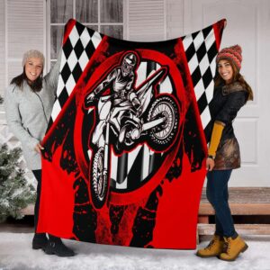 Dirt Bike Racing Blanket Red 2.jpg