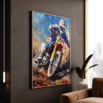 Dirt Bike Racing Scene Motocross Wall Art 2.jpg