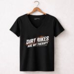Dirt Bikes Are My Therapy 4 Womens V Neck.jpg