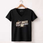 Dirt Bikes Before Chores 4 Womens V Neck.jpg