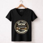 Dirt Track Mom Trackside Socical Club 4 Womens V Neck.jpg