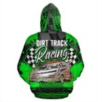 Dirt Track Racing All Over Print Hoodie Green 3.jpg