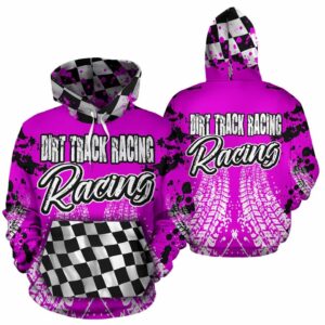 Dirt Track Racing Checkered Flag All Over Print Hoodie 1 2.jpg