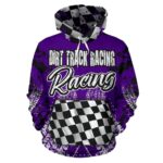 Dirt Track Racing Checkered Flag All Over Print Hoodie 2 1.jpg