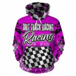 Dirt Track Racing Checkered Flag All Over Print Hoodie 2 2.jpg
