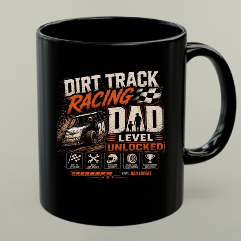 Dirt Track Racing Dad Level Unlocked Funny Racing 1 mug.jpg
