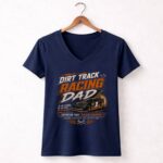 Dirt Track Racing Dad Race Day 2 Womens V Neck.jpg