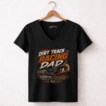 Dirt Track Racing Dad Race Day 4 Womens V Neck.jpg