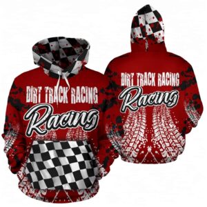 Dirt Track Racing Distressed All Over Print Hoodie 1.jpg