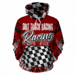 Dirt Track Racing Distressed All Over Print Hoodie 2.png