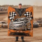 Dirt Track Racing Distressed Blanket 1.jpg