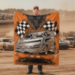 Dirt Track Racing Distressed Blanket 1.png