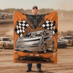 Dirt Track Racing Distressed Blanket 1.jpg