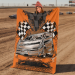 Dirt Track Racing Distressed Blanket 2.png