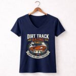 Dirt Track Racing Family 2 Womens V Neck.jpg