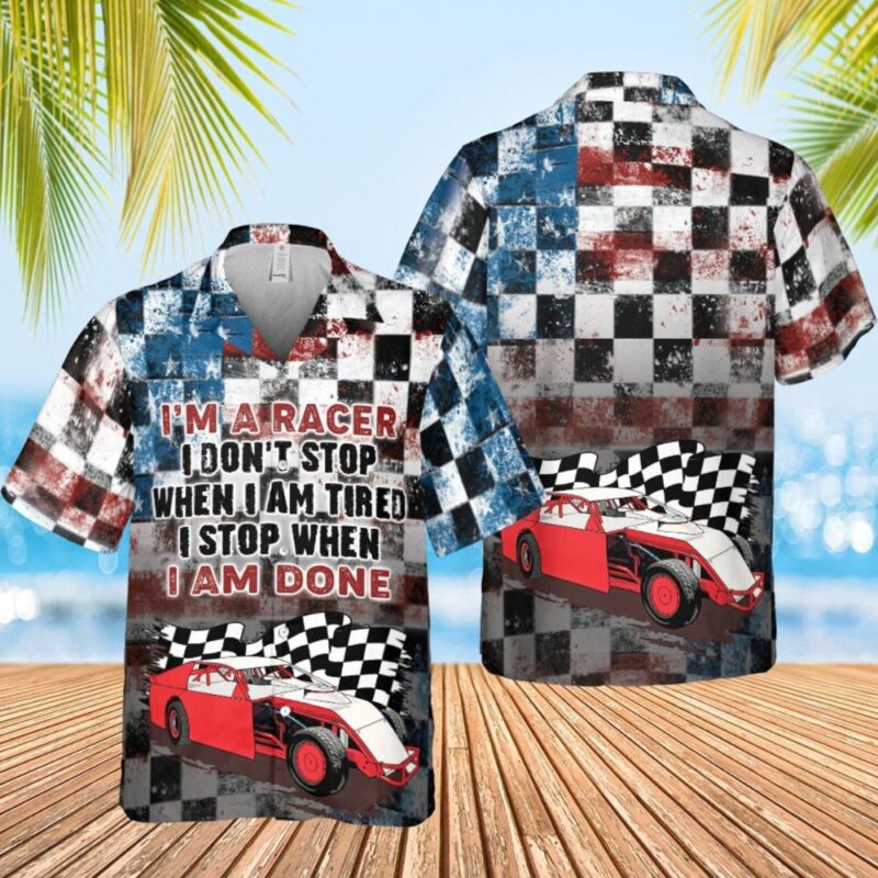 Dirt Track Racing Flag Checkered Hawaiian Shirt 1.jpg