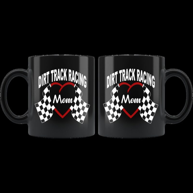 Dirt Track Racing Mom Checkered Flag Ceramic Mug 1.jpg