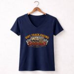 Dirt Track Racing Vintage Speedway 2 Womens V Neck.jpg