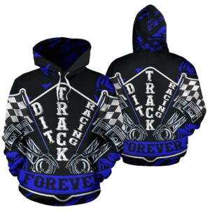 Dirt Track racing Hoodie Blue 1.jpg