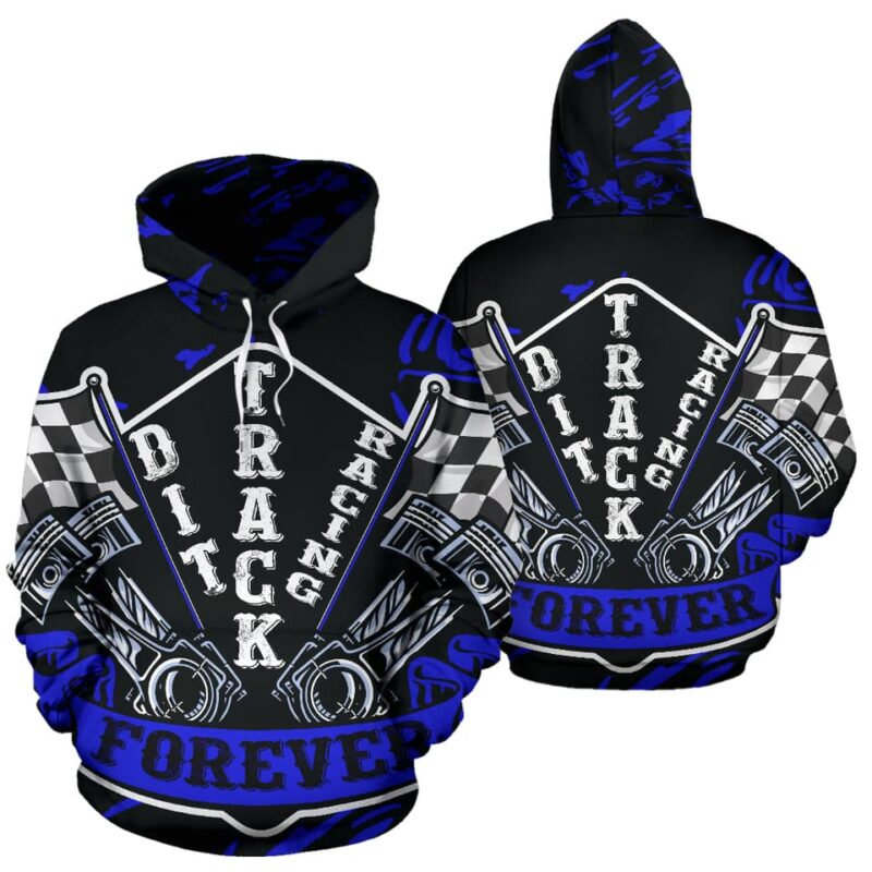 Dirt Track racing Hoodie Blue 1.jpg