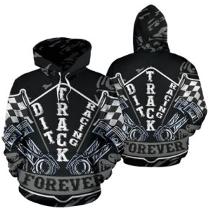 Dirt Track racing Hoodie Grey 1.jpg
