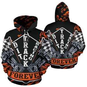 Dirt Track racing Hoodie Orange 1.jpg