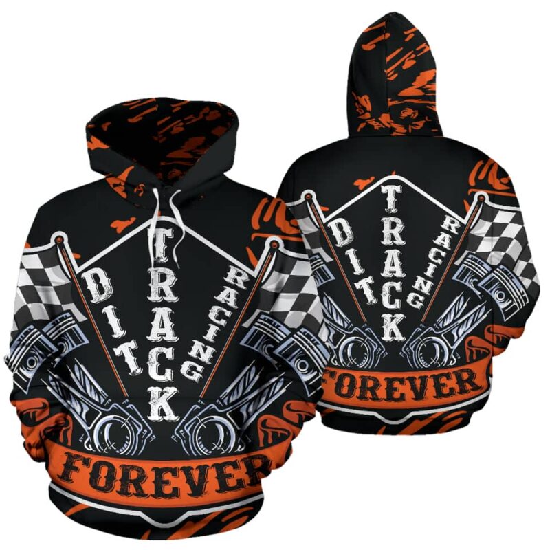 Dirt Track racing Hoodie Orange 1.jpg