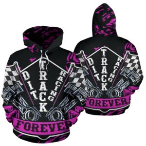 Dirt Track racing Hoodie Pink 1.jpg