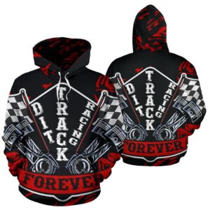 Dirt Track racing Hoodie Red 1.jpg