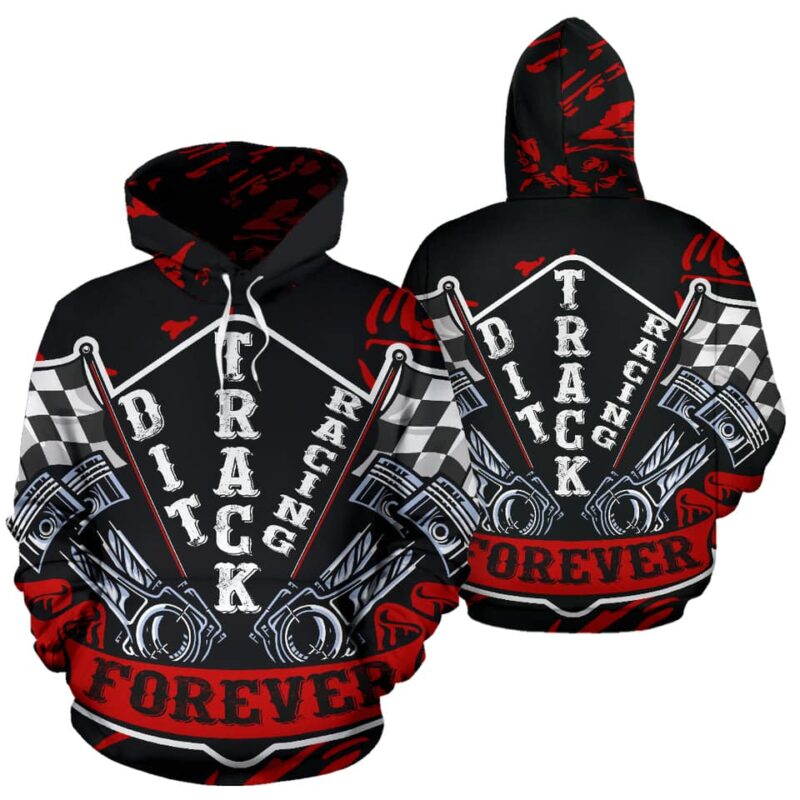 Dirt Track racing Hoodie Red 1.jpg