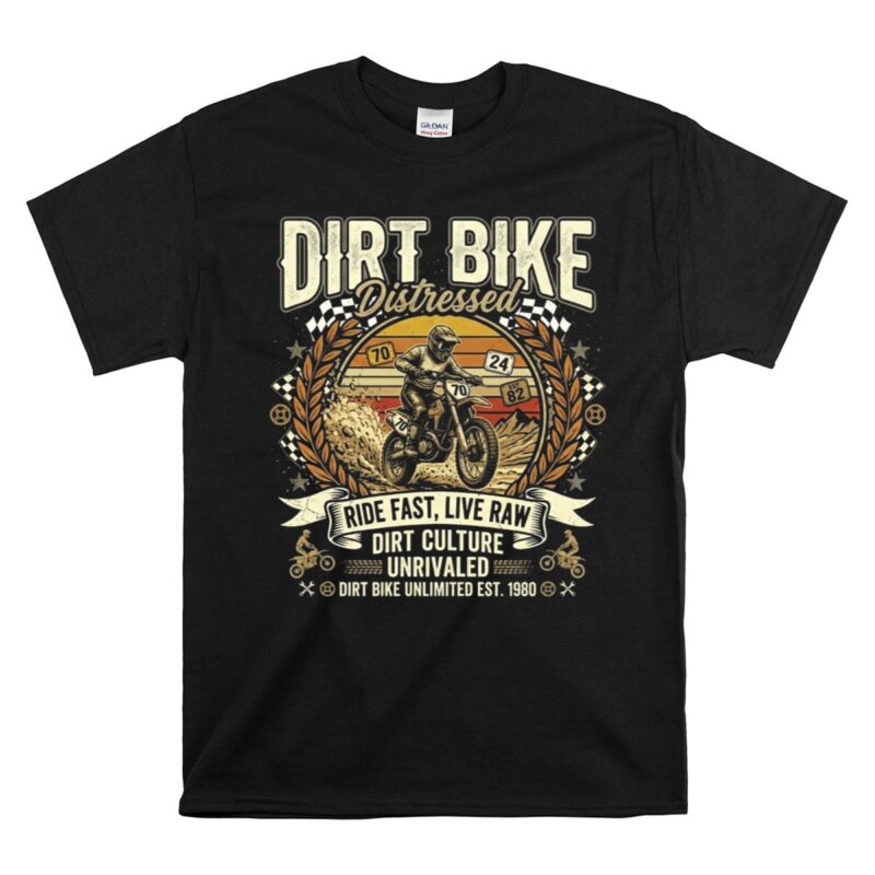 Distressed Dirt Bike Graphic 1 T Shirt.jpg