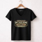 Distressed Dirt Track Racing 4 Womens V Neck.jpg