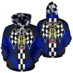 Drag Racing All Over Print Hoodie Blue 1.jpg
