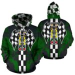 Drag Racing All Over Print Hoodie Green 1.jpg