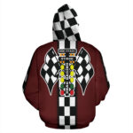 Drag Racing All Over Print Hoodie Maroon 3.jpg