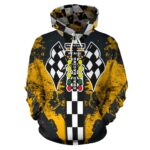 Drag Racing All Over Print Hoodie Orange 2.jpg