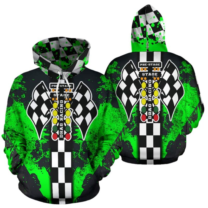 Drag Racing All Over Print Hoodie Pistachio 1.jpg