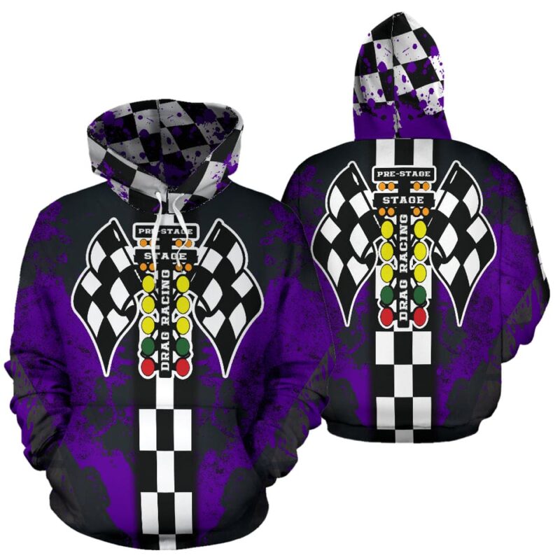 Drag Racing All Over Print Hoodie Purple 1.jpg
