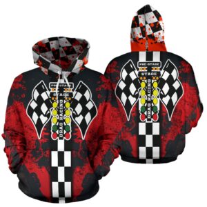 Drag Racing All Over Print Hoodie Red 1.jpg