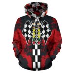 Drag Racing All Over Print Hoodie Red 2.jpg