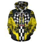 Drag Racing All Over Print Hoodie Yellow 2.jpg