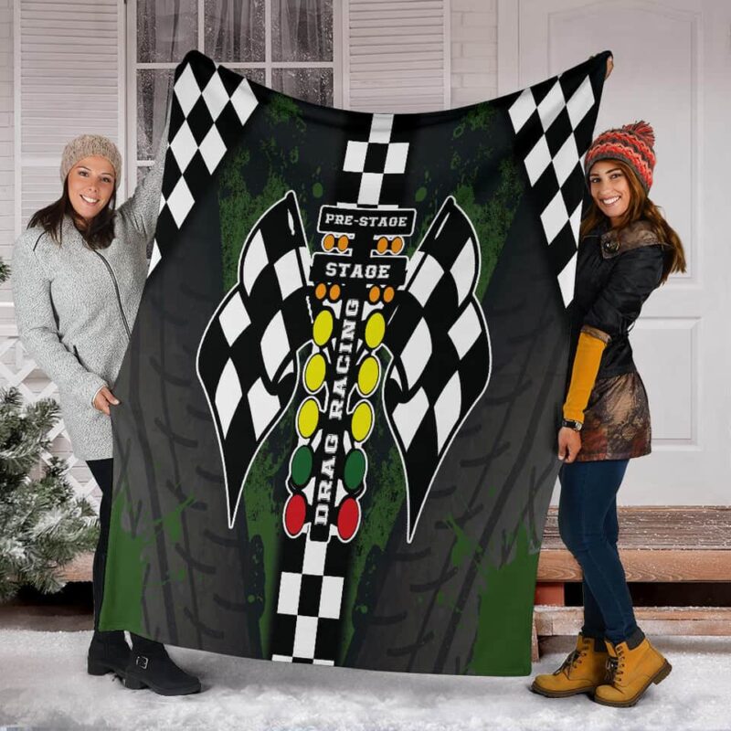 Drag Racing Blanket Green 1.jpg