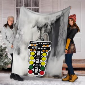 Drag Racing Blanket Suede Fleece Racing Throw 1.jpg