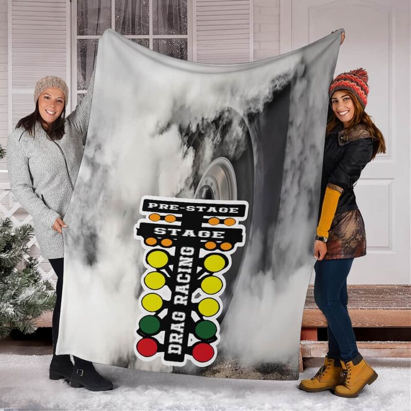 Drag Racing Blanket Suede Fleece Racing Throw 1.jpg